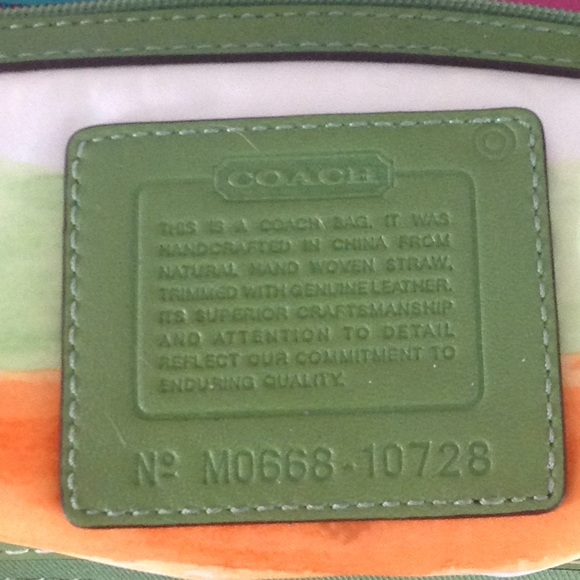 Coach basket bag green detail super clean. - Picture 4 of 5